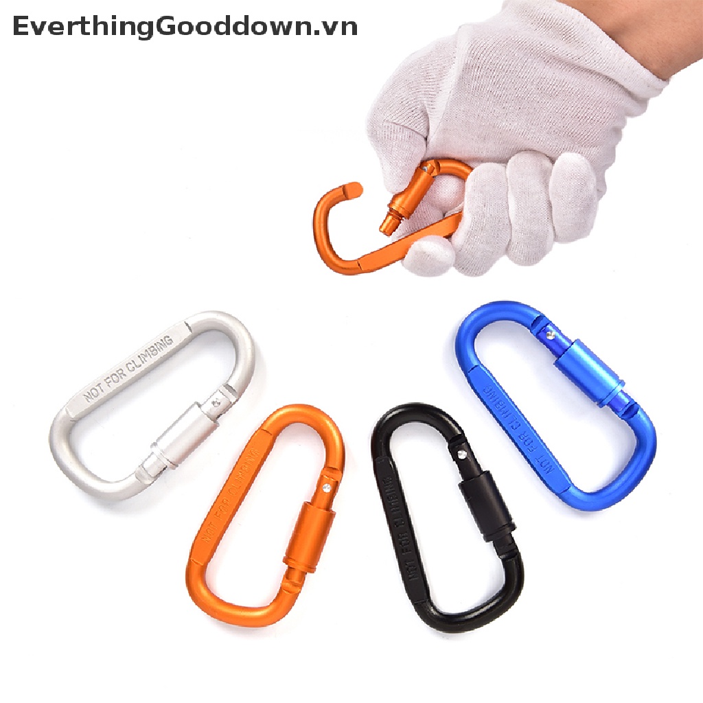Everthinggooddown 1 Móc Khóa Leo Núi Hình Chữ D Bằng Hợp Kim Nhôm Kèm Đai Ốc