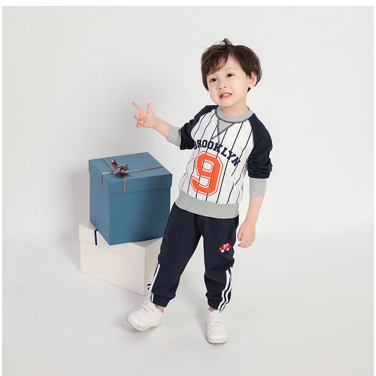 Áo bé trai, áo cho bé trai 27KIDS, hình bóng chày số 9 chất cotton mềm B9C20
