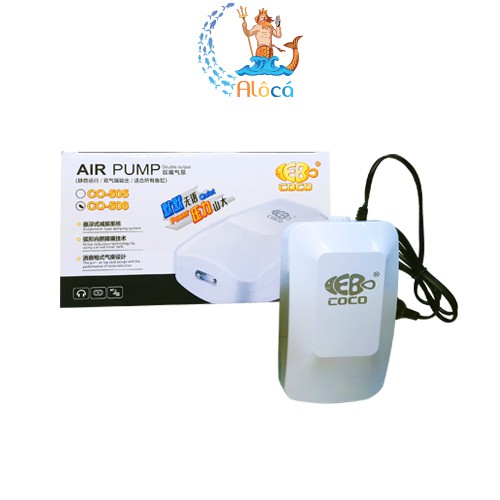 Máy sủi khí tạo oxy 2 vòi COCO CO-505, CO-506 cho bể cá cảnh