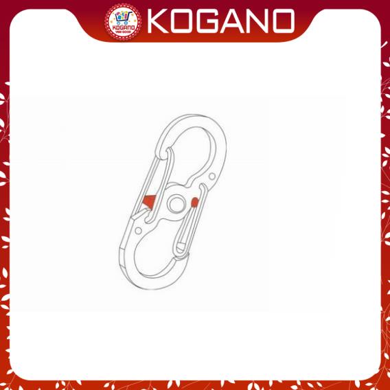 Móc khóa EDC KOGANO móc treo chìa khóa carabiner treo balo du lịch có chốt khoá xoay tiện dụng HK-001209