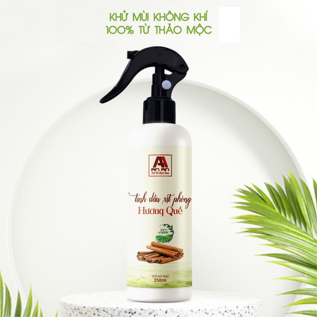 Xịt thơm phòng tinh dầu Quế An An khử mùi đổi côn trùng 250ml