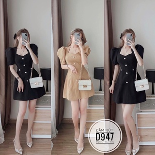 Sẵn hàng ảnh thật minstore bigsize đầm nút d947