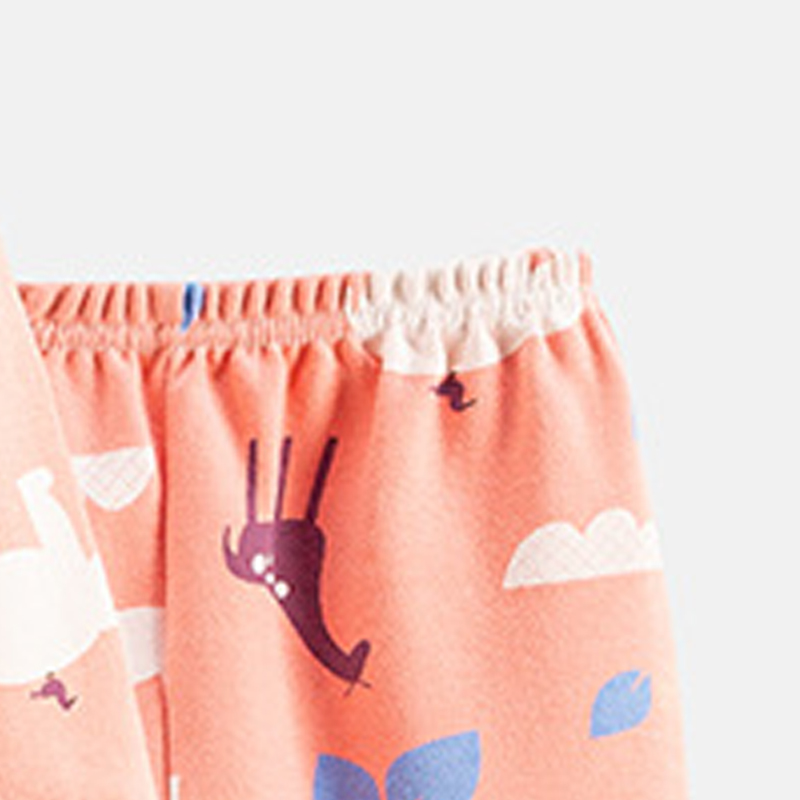 BEAR LEADER Set Đồ Mùa Thu 2 Món Gồm Áo Thun Tay Dài In Họa Tiết Hoạt Hình + Quần Dài Cho Bé Trai Và Bé Gái
