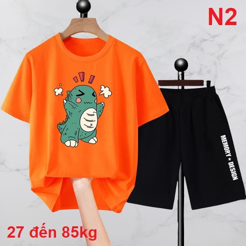 Bộ quần áo thể thao nam Đồ Bộ thun hè bé trai lớn