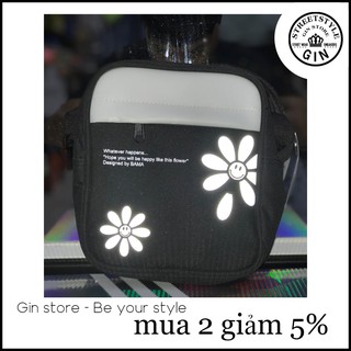 Túi mini hoa phản quang phong cách unisex ( Gin store ))