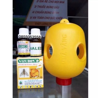 Combo thuốc diệt ruồi và 4 lồng bẫy ruồi vàng