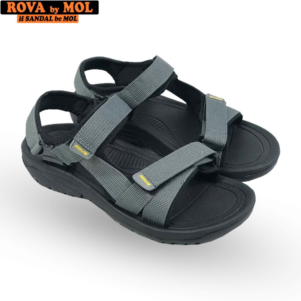 Giày sandal nam quai ngang có quai hậu cố định mang đi học đi biển du lịch hiệu Rova RV866B