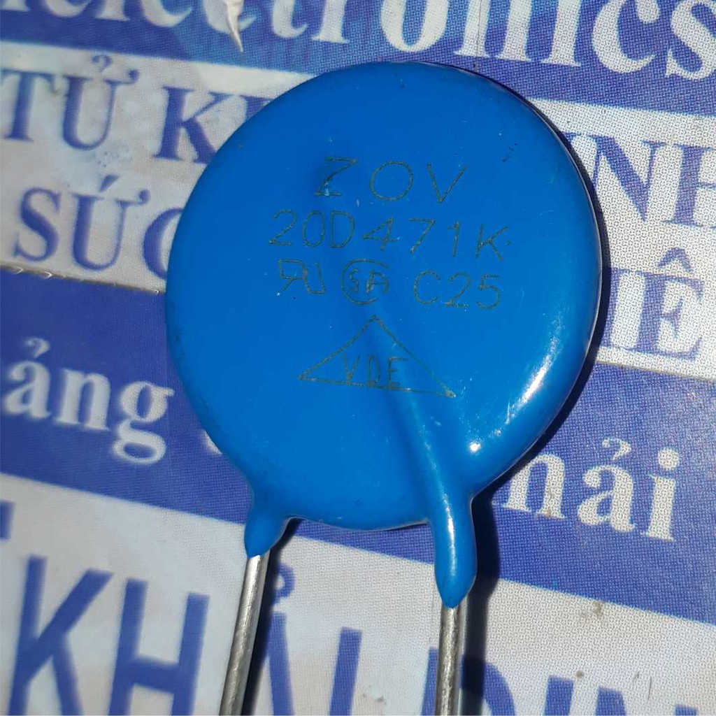 10 con TỤ CHỐNG SÉT xanh dương VARISTOR 20D 20mm các mã từ 20D470 ~ 20D102 kde0835