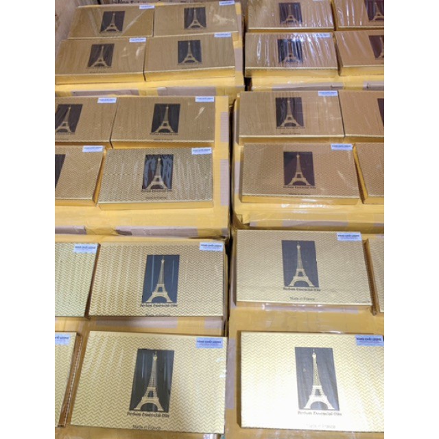 Hộp test nước hoa vàng 20 chai mini