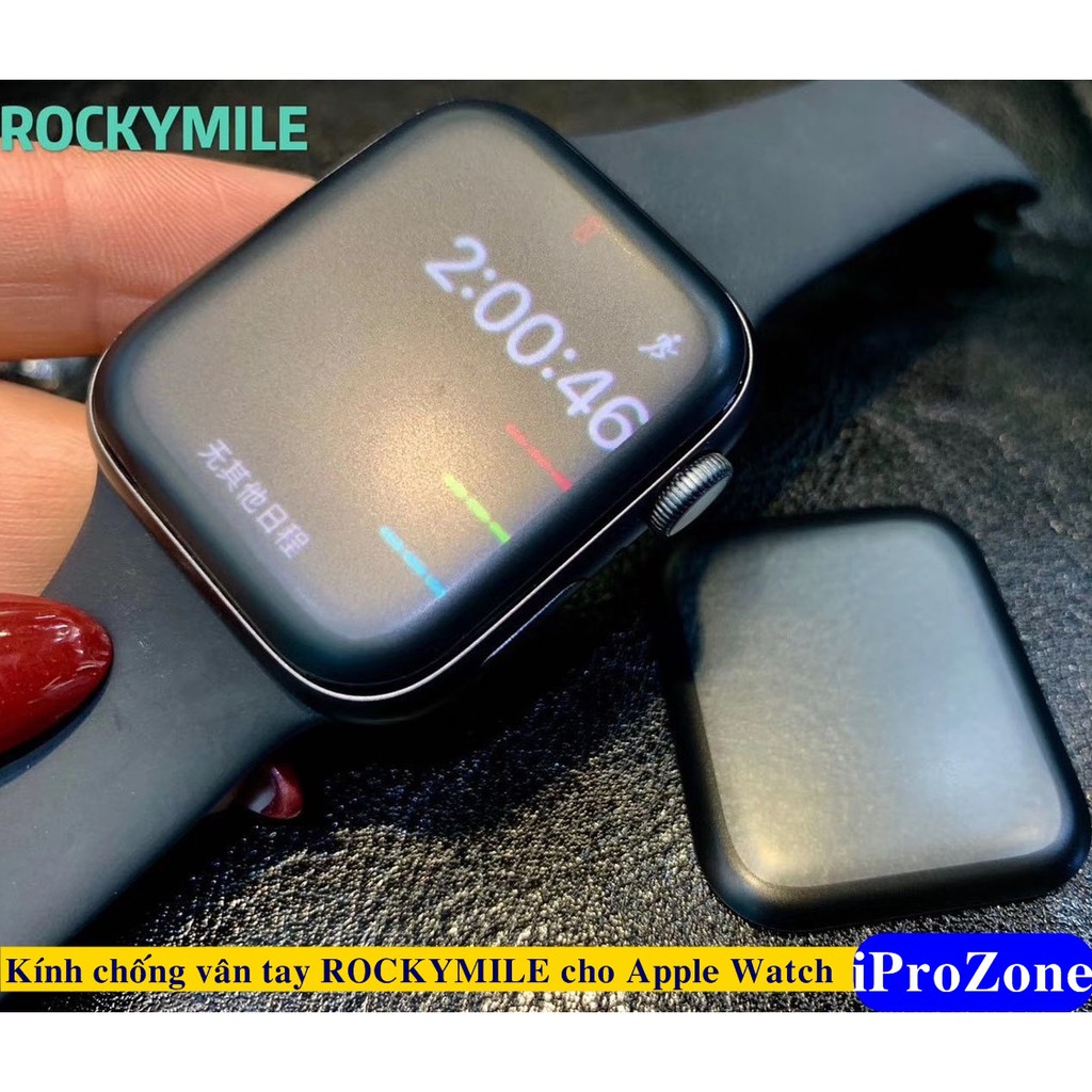 Kính Cường lực nhám full màn cho Apple Watch Chính hãng ROCKYMILE chống bám vân tay Size 38 40 42 44 mm thumbnail