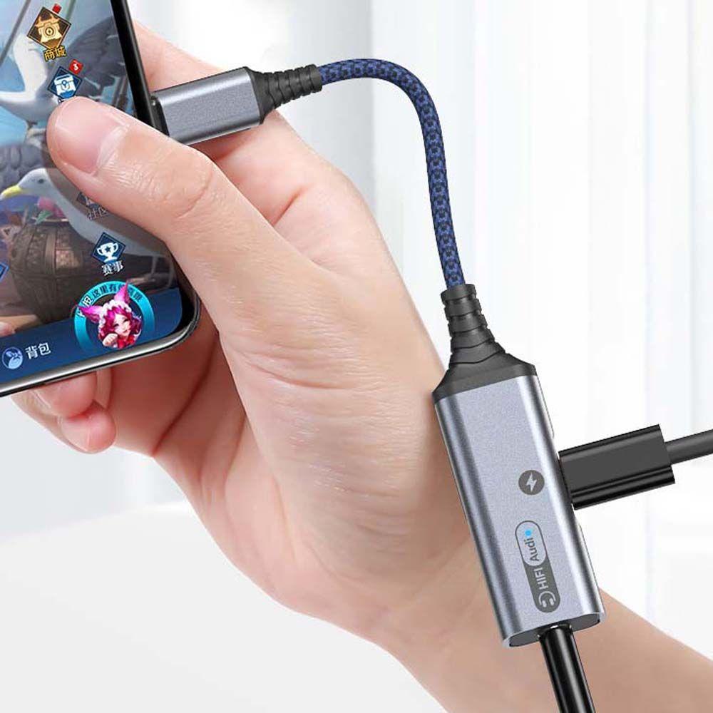 Dây Cáp Âm Thanh Chuyển Đổi Loại C Sang 3.5mm 2 Trong 1 3.5mm 60W PD 3.0