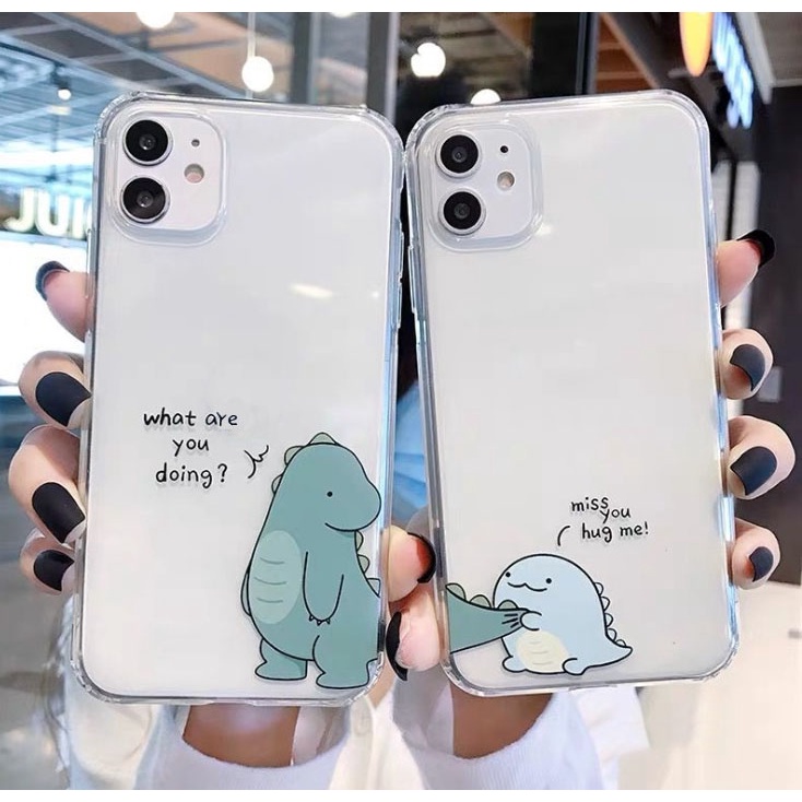 Ốp Điện Thoại TPU Mềm Hình Khủng Long Cho Iphone 15 14 Pro Max couple case 13 11 X Xs 6 + 7 + 8 + 11 Plus 12ProMax