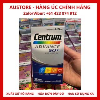 [Đủ bill, date xa] Vitamin tổng hợp cho người trên 50 tuổi Centrum Advance 50+