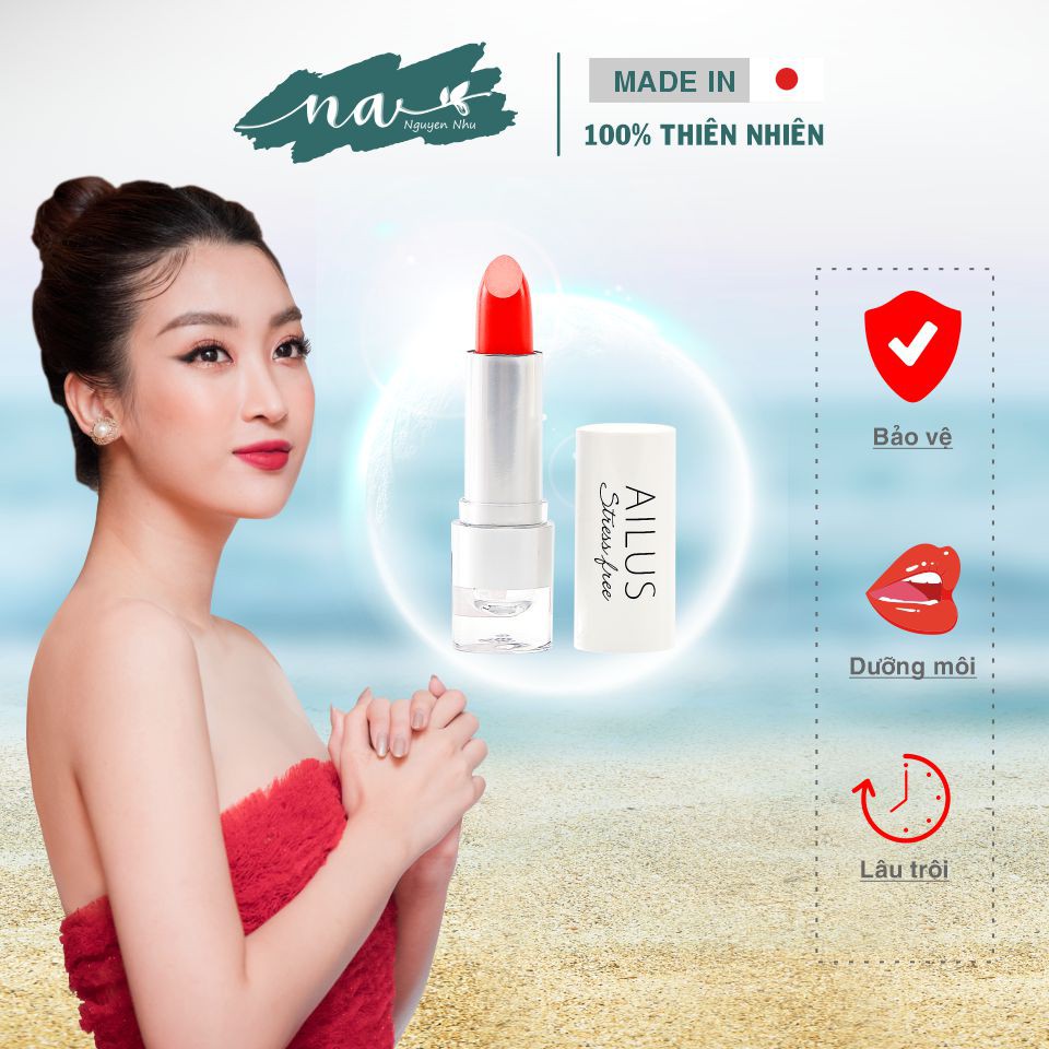 Son lì mịn môi Naris Ailus Stress Free Lipstick 4g