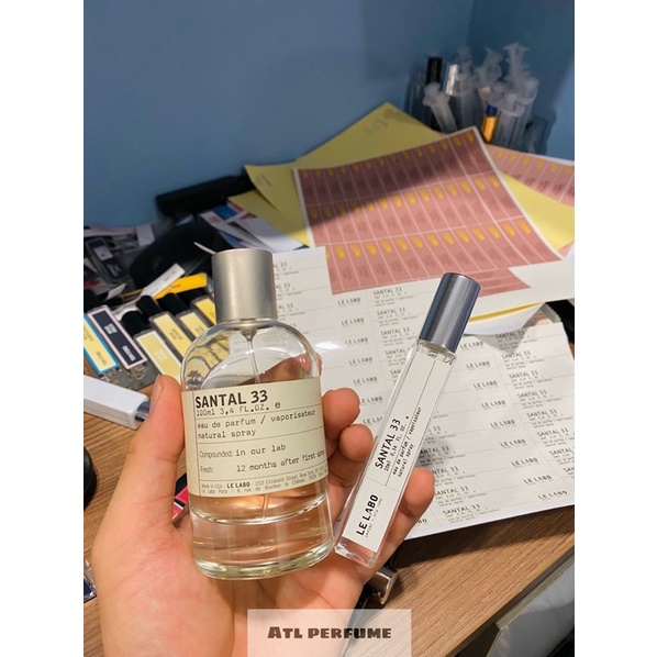 Chai chiết nước hoa kèm tem dán tùy chọn