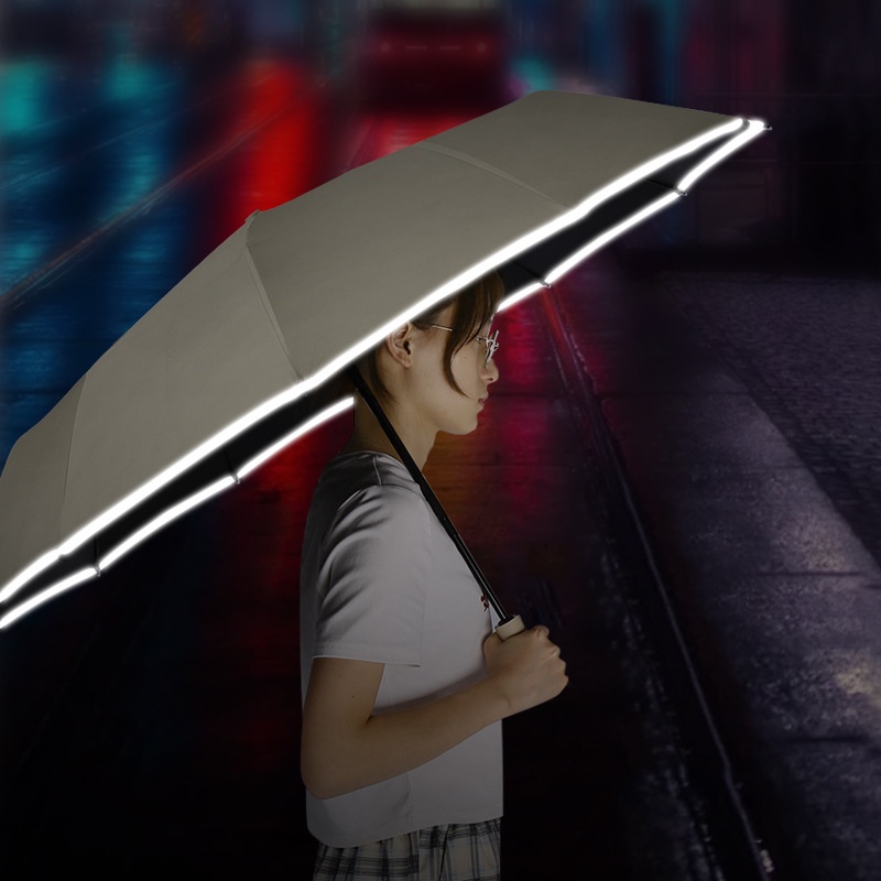 Ô dù tự động 2 chiều 12 nan phản quang xuất Nhật chống UV