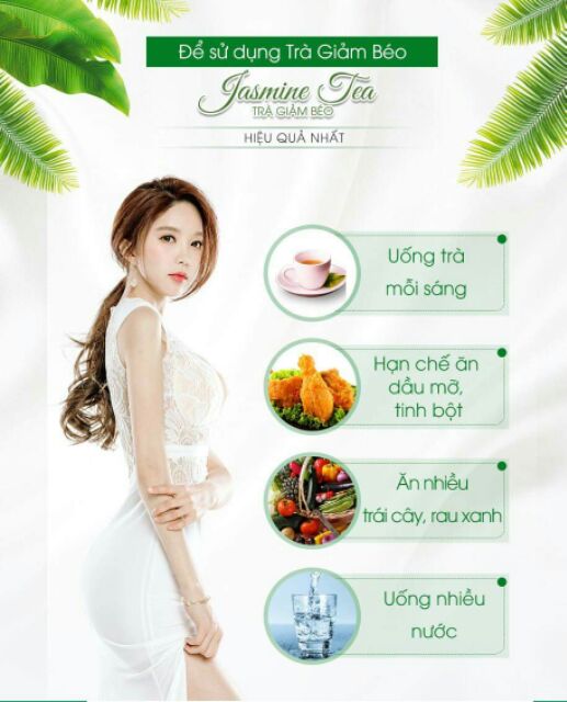 TRÀ GIẢM BÉO JASMINE TEA: 550K/1 HỘP 15 gói👉3 hộp có giá sỉ