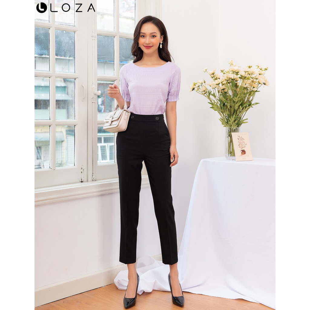 Quần âu nữ LOZA phối đai cạp - LQ3089