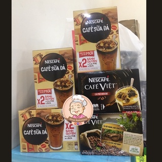 Cà phê hoà tan Nescafe sữa đá; đen đá (Hộp 10 gói 24g)