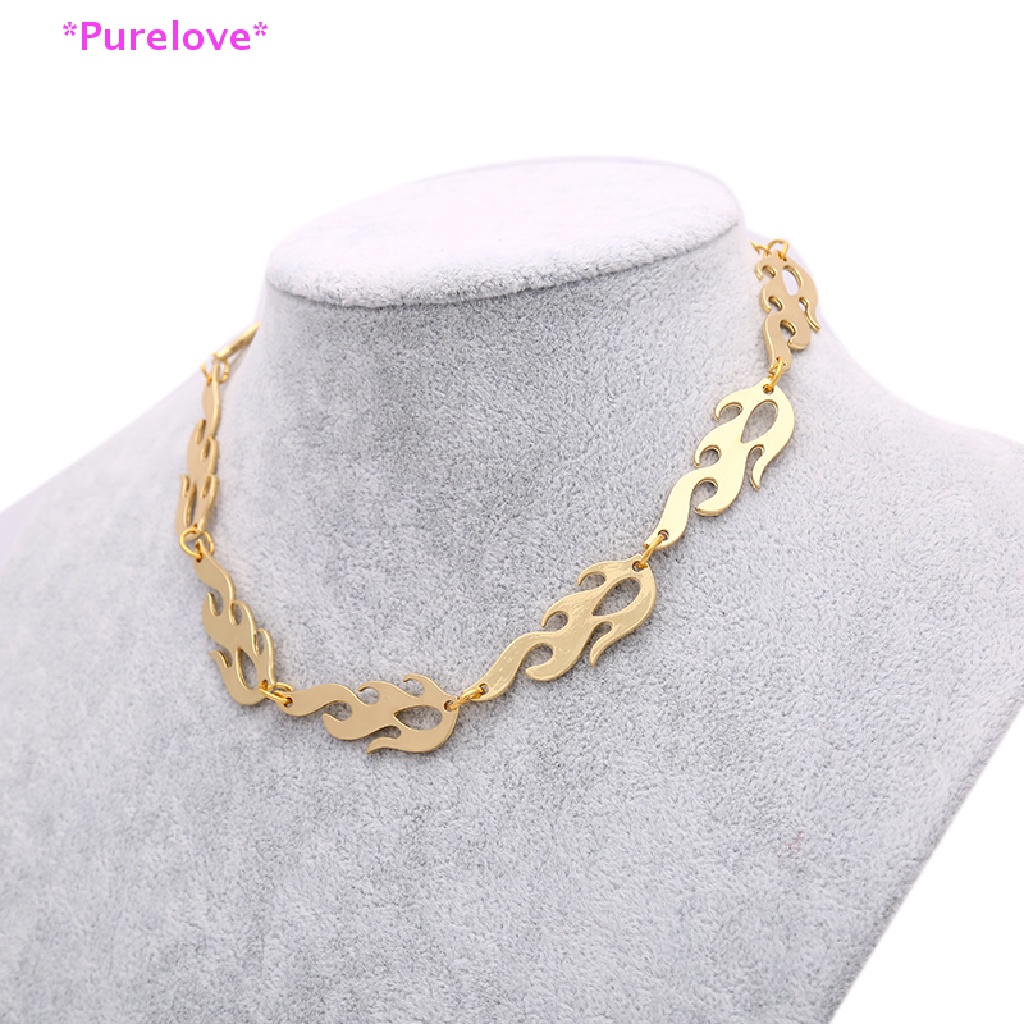 Vòng Cổ Choker Kim Loại Hình Ngọn Lửa Phong Cách Punk Hip Hop Thời Trang Cho Nam Và Nữ Mới
