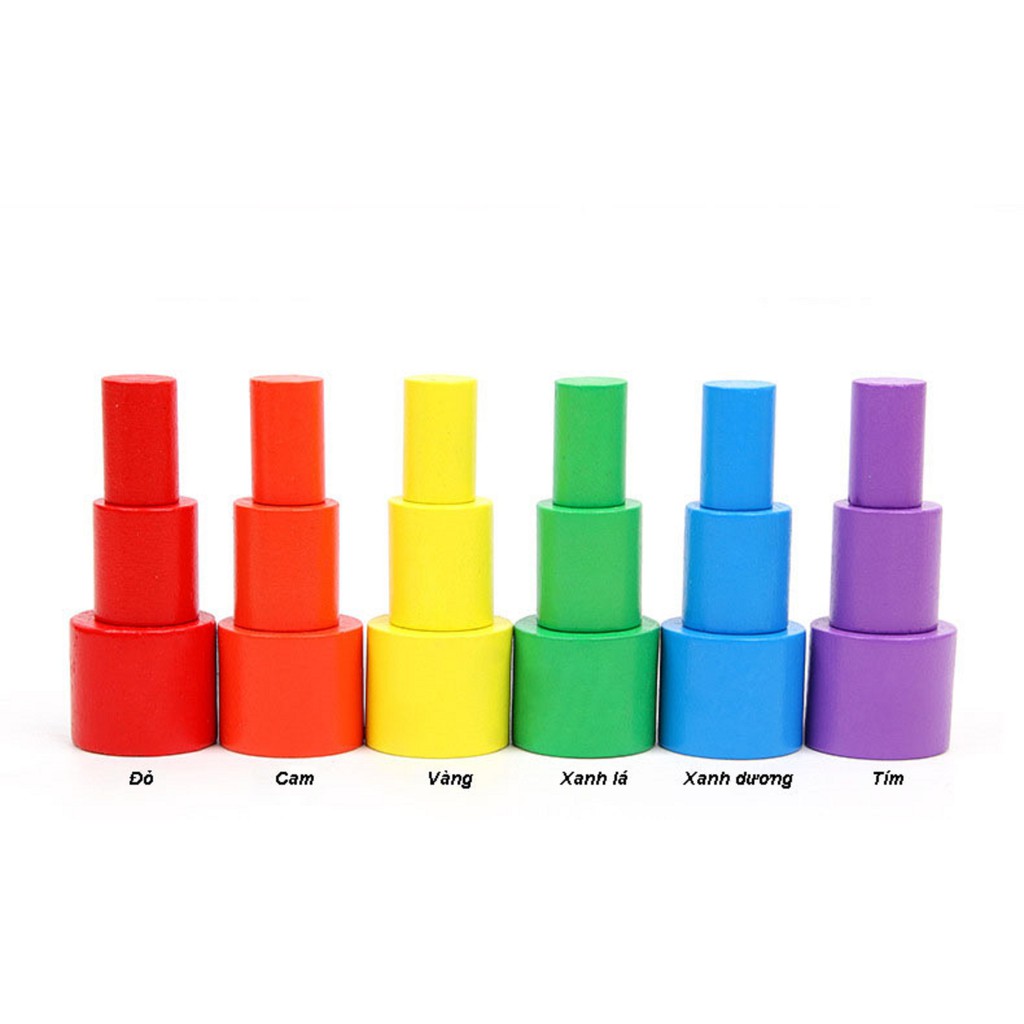 Đồ Chơi Gỗ, Đồ Chơi Cho Bé, Bộ Xếp Gỗ Cân Bằng Hình Mặt Trăng.