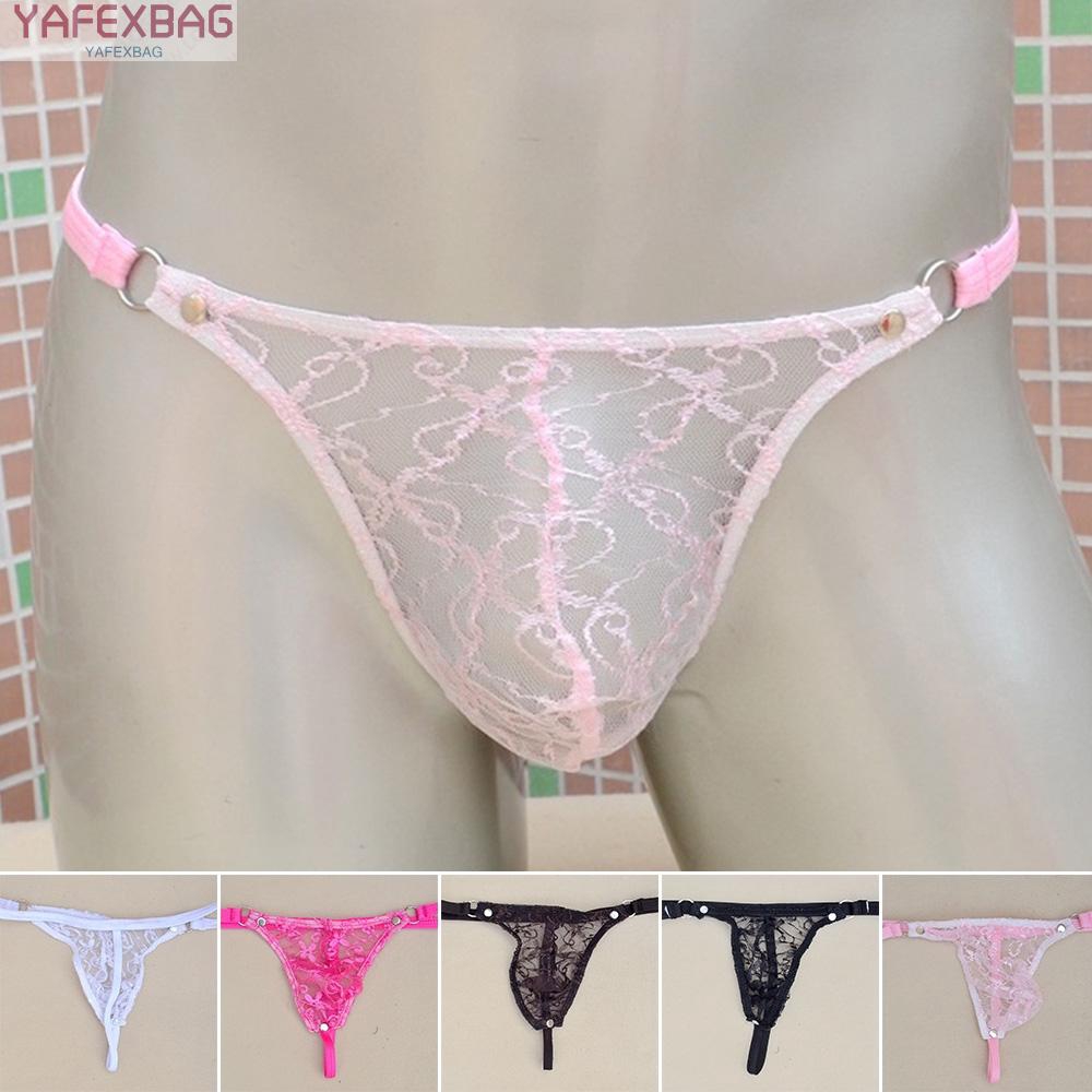 Quần lót dây G-String kiểu ren xuyên thấu gợi cảm dành cho nam giới