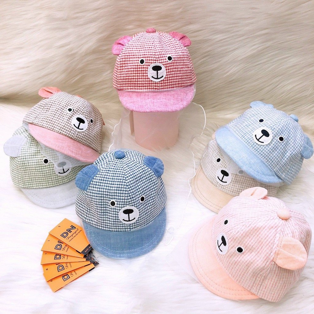 Nón kết có khăn voan chống bụi Duy Ngọc Đồng Giá Cho bé sơ sinh từ 3 tháng