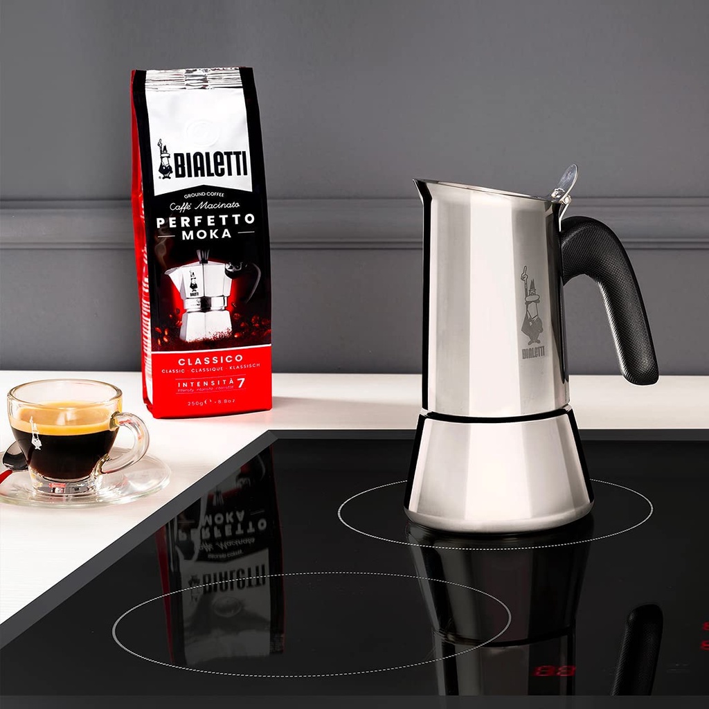 Ấm pha cafe Ý (moka pot) Bialetti Venus New (2021) dùng được trên bếp từ