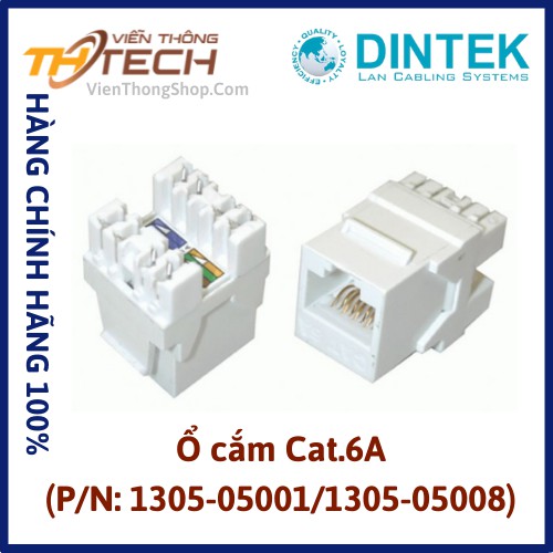Ổ cắm mạng Dintek Cat.6A 10Gb (PN:1305-05001/1305-05008)