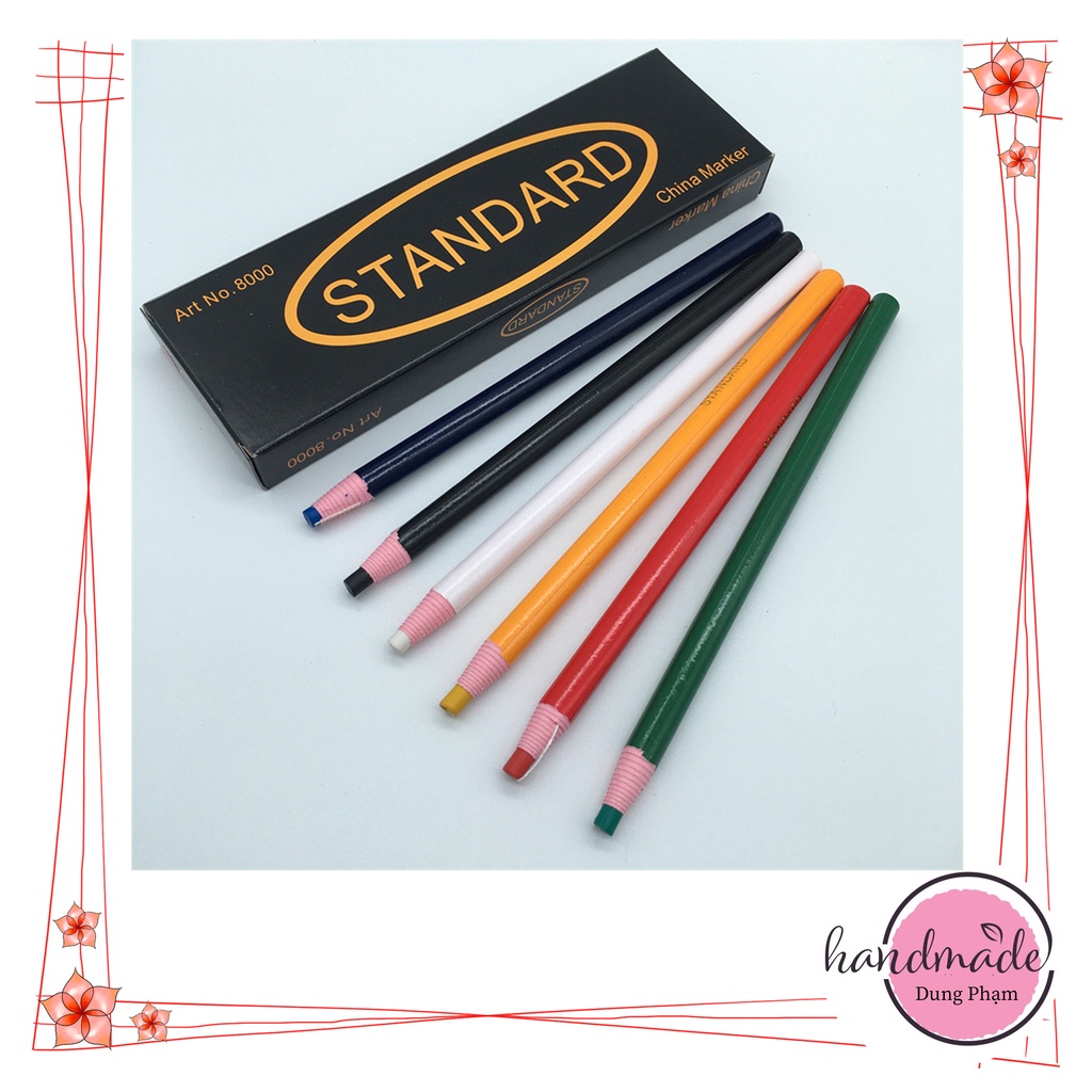 Bút sáp vẽ vải bay màu khi giặt  Standard, có 6 màu