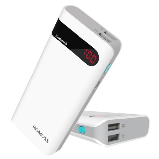 Xả Kho giá sốc Sạc dự phòng Chính hãng Romos 10.400 Sense 4 Plus có màn hình