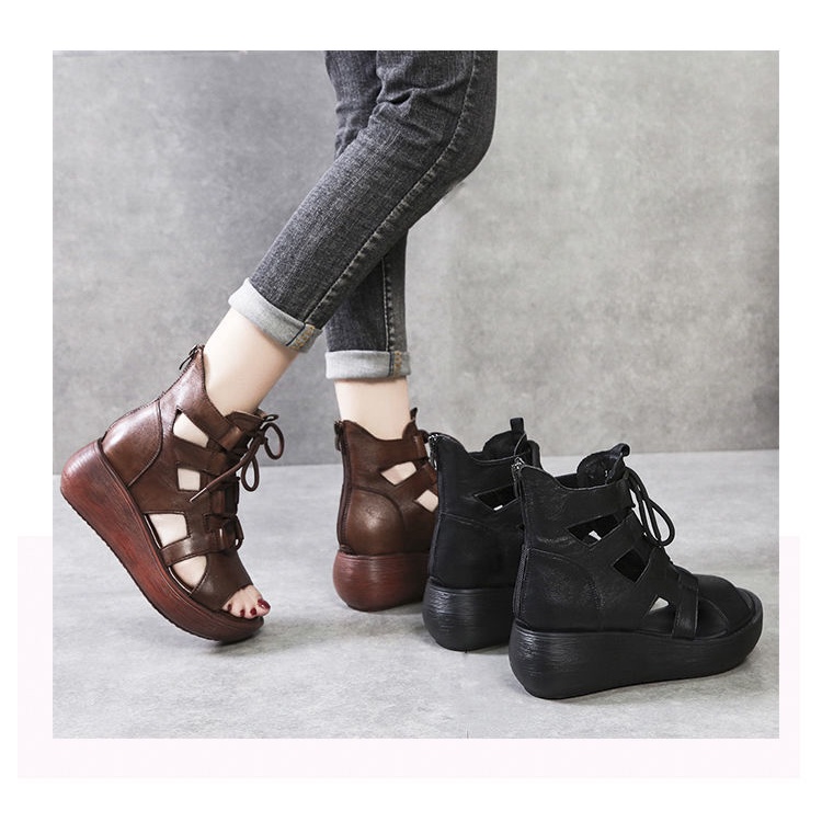 Giày Sandal Cao Gót Đế Dày Bằng Da Mềm Thời Trang Mùa Hè 2022 Dành Cho Nữ