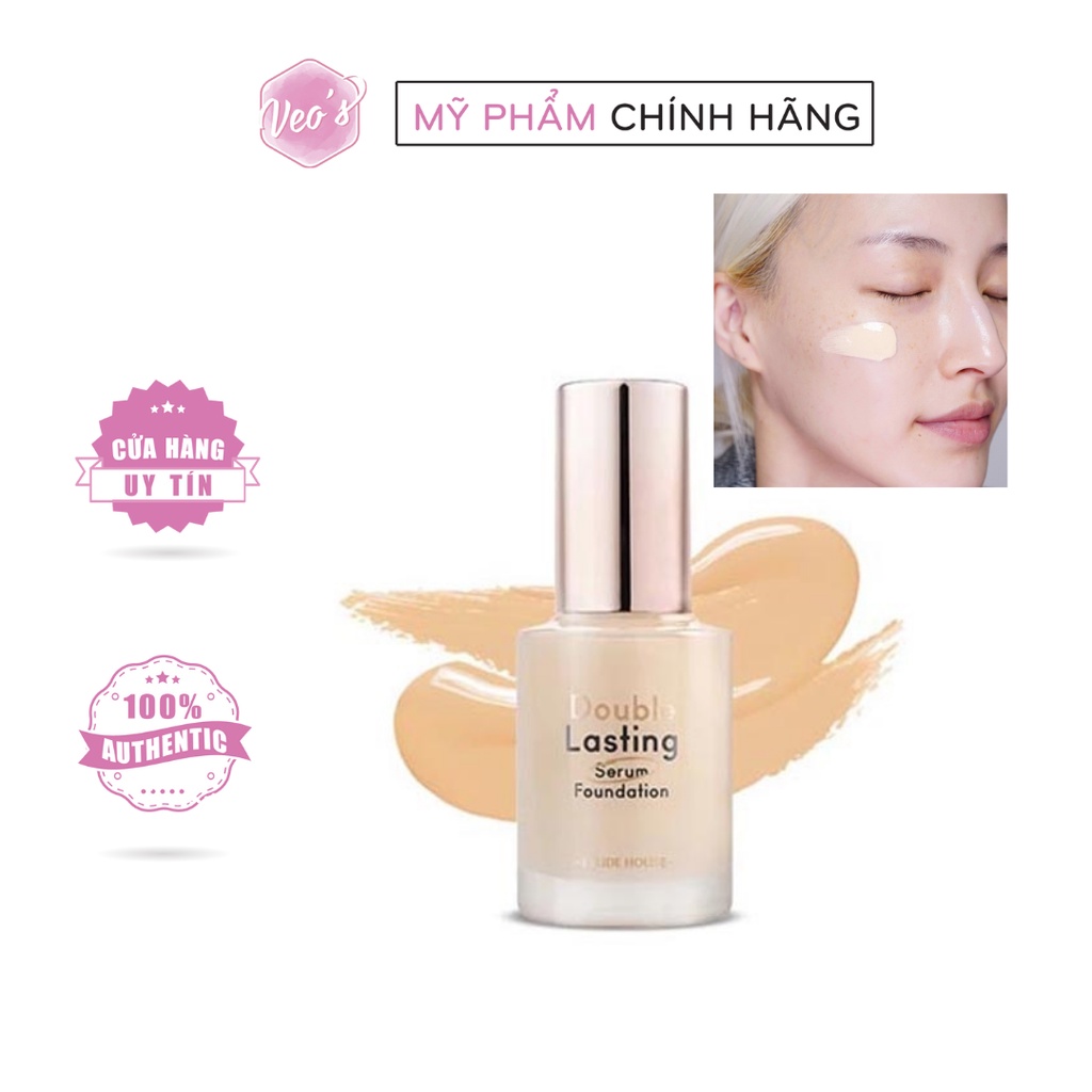 Kem Nền Che Phủ Hoàn Hảo Suốt 24H Etude House Double Lasting Serum Foundation SPF25 PA++