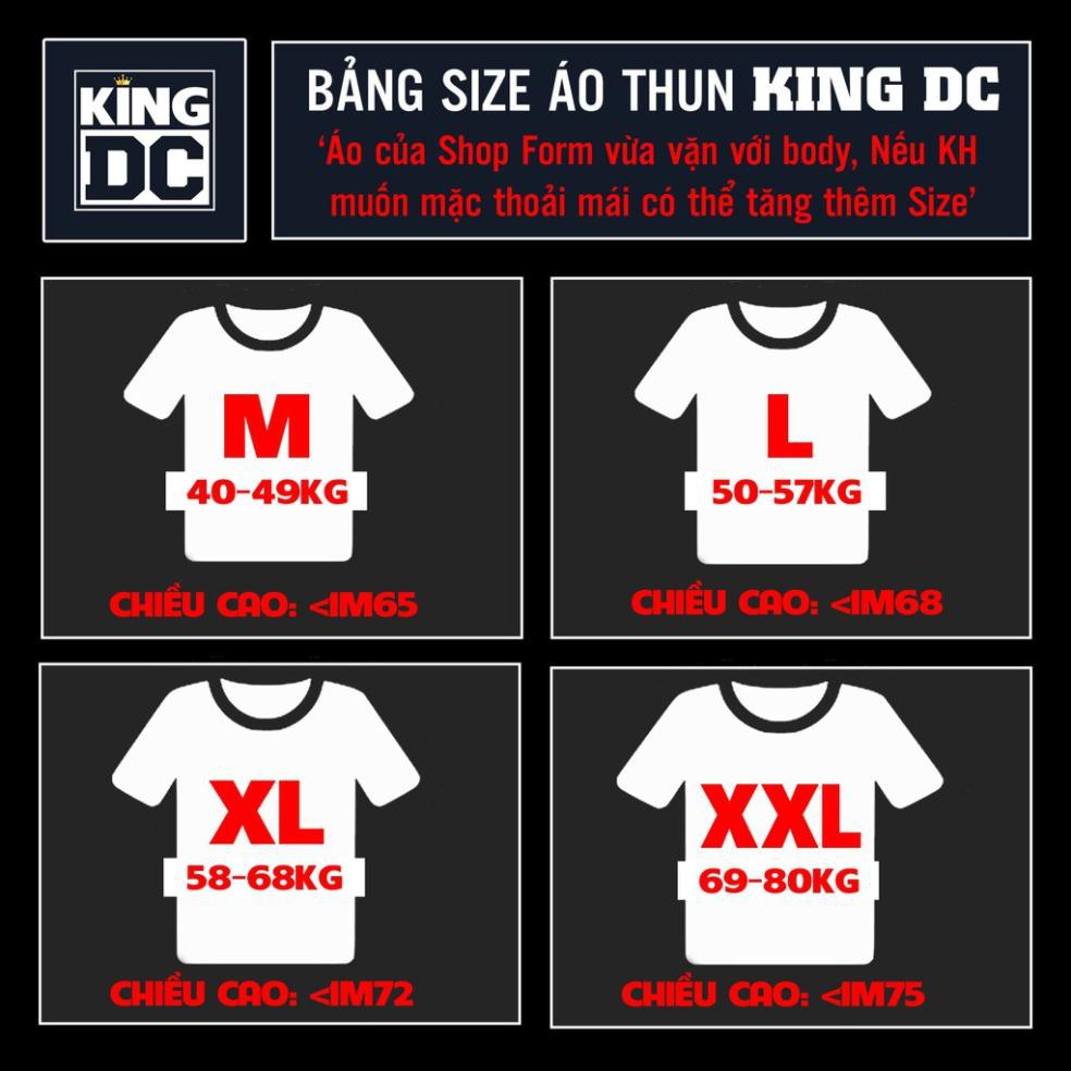 Áo thun trắng ngắn tay không cổ-Thời trang nam nữ KING DC-Chất vải cotton co giãn 4 chiều-cực thoáng mát-thấm hút tốt