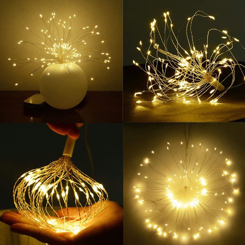Đèn LED Dây Đồng Sợi Roi Trang Trí Nhà Cửa, Phòng Ngủ Ngoài Trời (Có điều khiển)