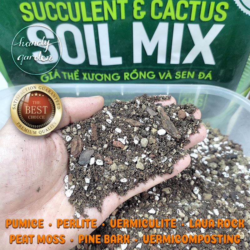Soil Mix 6Kg - Giá thể - đất trồng sen đá xương rồng cao cấp, siêu rẻ - handy garden