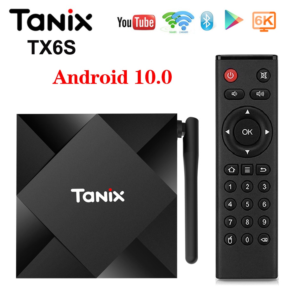 TANIX Đầu Tv Box Tyix-Tx6S Android 10 4gb 64gb Set-Top Box H616, Lõi Tứ / H.265, 6k Và Phụ Kiện