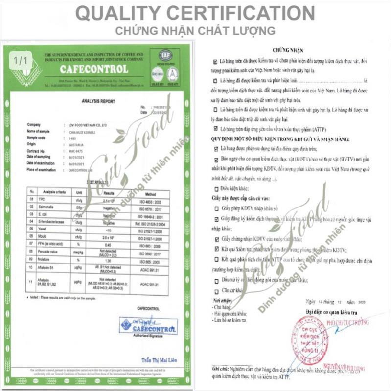 HẠT CHIA ÚC GIẢM CẨN - 500gram sản phẩn Organic CHÍNH HÃNG nhập khẩu 100% từ ÚC - Lovi Food Việt Nam | BigBuy360 - bigbuy360.vn