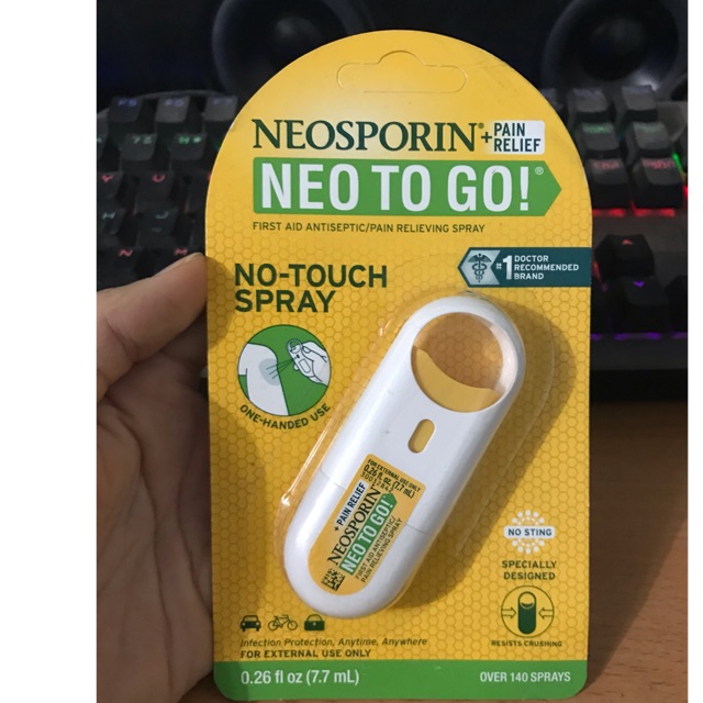 Xịt sát trùng sơ cứu vết thương,giảm đau, mau lành vết thương Neosporin-Mỹ