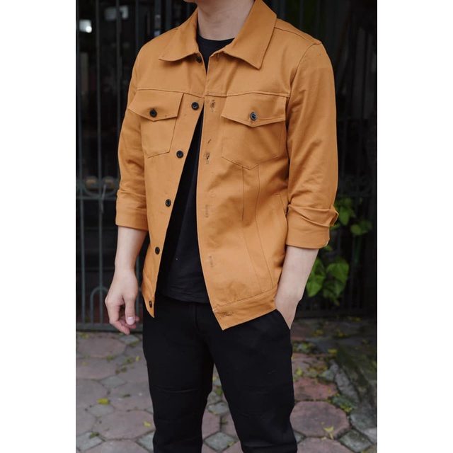 Áo khoác kaki màu sắc tối giản chất đẹp