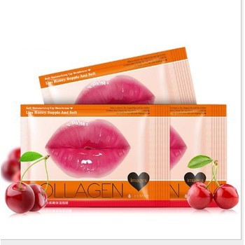 1099 A8 Mặt Nạ Môi Collagen Cherry Image Rorec Giúp Hồng Và Mềm Môi