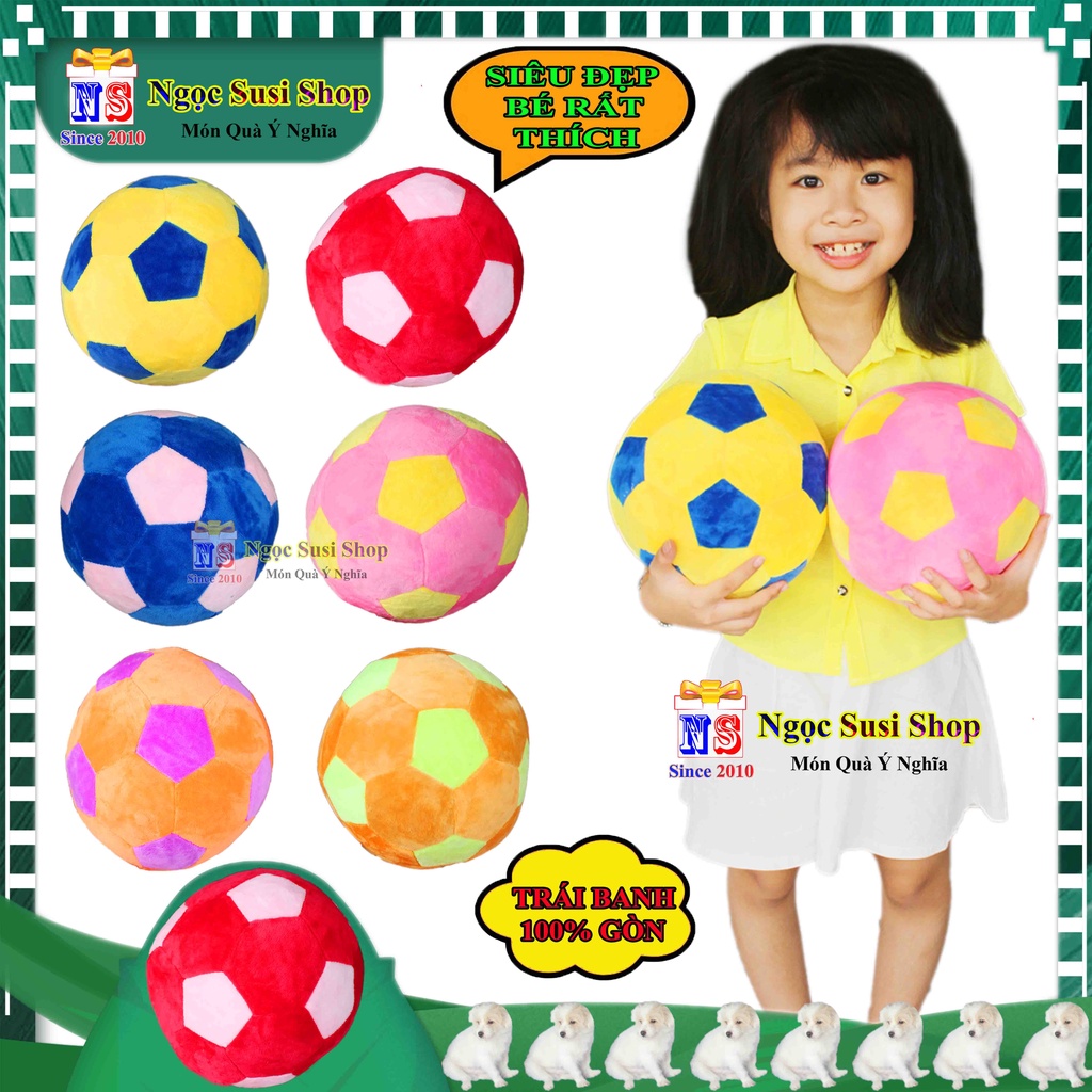 THÚ BÔNG GỐI ÔM TRÁI BANH SIÊU MỀM MỊN NHIỀU MÀU CHO BÉ - GẤU BÔNG HÌNH TRÁI BANH