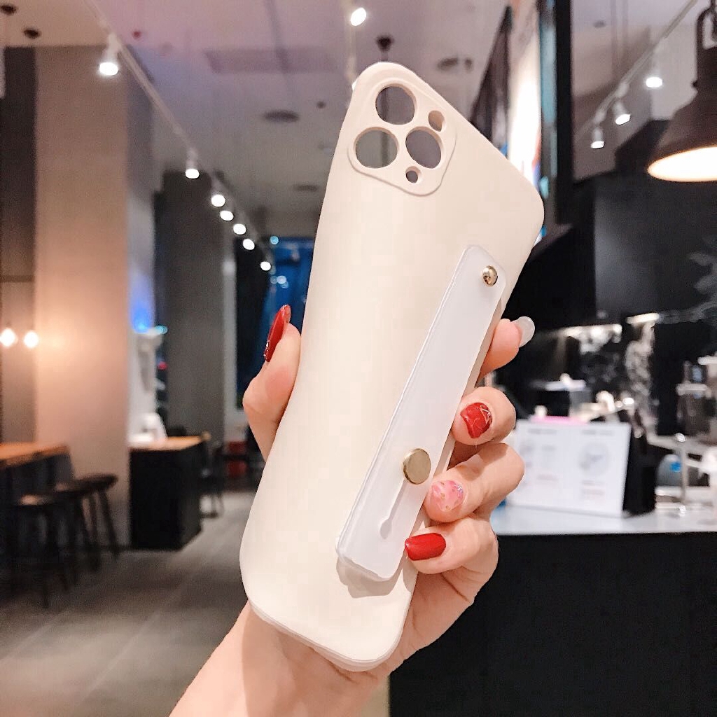 Ốp điện thoại silicon dẻo nhám có dây cầm 7 màu tùy chọn cho iPhone 11 pro max iphone7+ 8 Plus IPX iPhone Xr XS MAX
