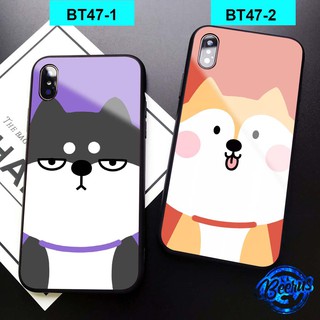[FREESHIP từ 50K] [ iPhone ] Ốp Lưng Kính Cặp Đôi Chó Shiba Siêu Cute - Kính chống xước, chất dày đẹp