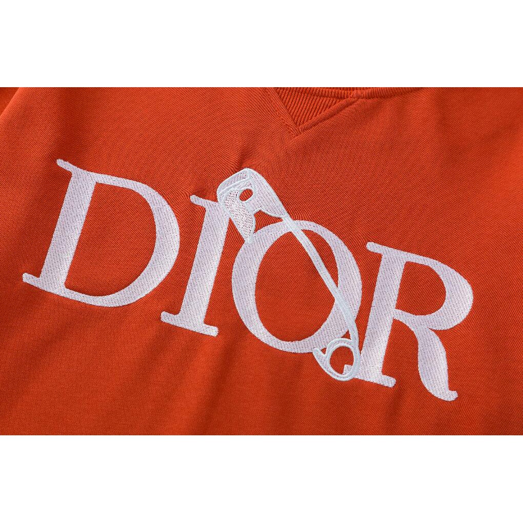 Dior Áo Sweater Cotton Cổ Tròn Thêu Họa Tiết Thời Trang Cho Nam Nữ