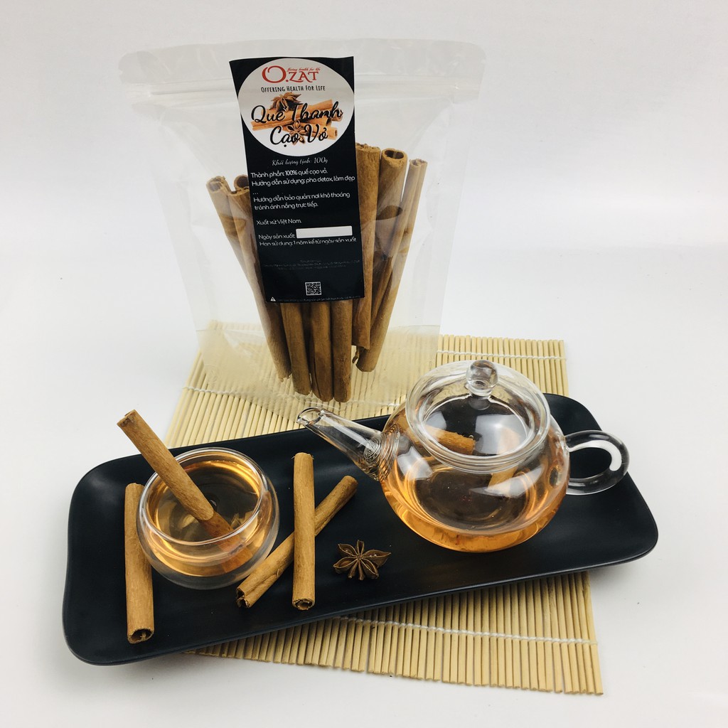 Cam vàng khô quế thanh lát nguyên không bể OZAT FOOD 100G pha trà hàng mới