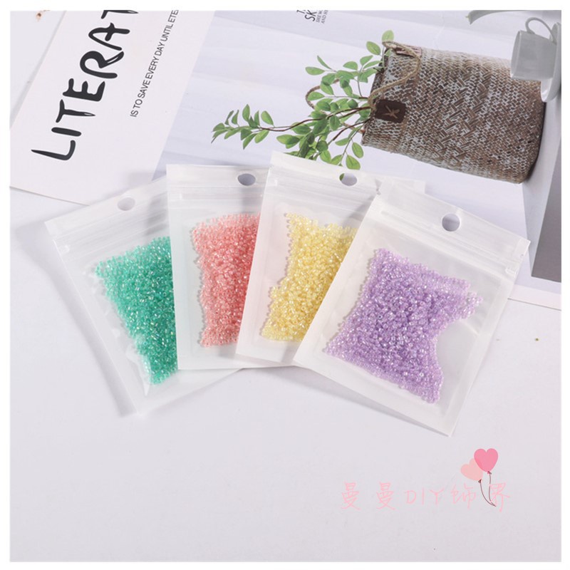 Chuỗi Hạt Thủy Tinh 2mm 10g Nhiều Màu Sắc Dùng Làm Đồ Trang Sức Thủ Công