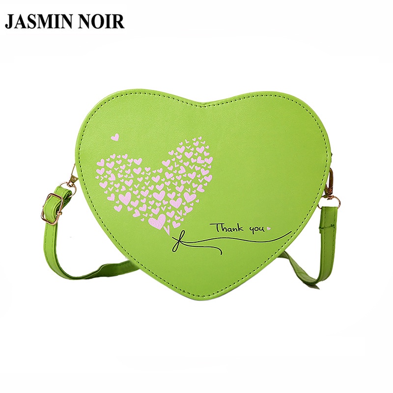 Túi Đeo JASMIN NOIR Chéo Da PU Hình Trái Tim Xinh Xắn Cho Nữ