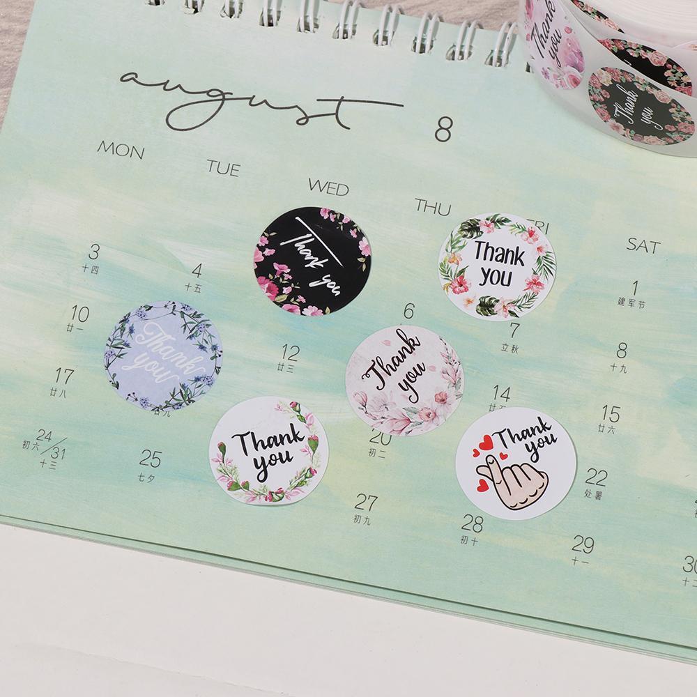 CHOOKEY Cuộn 500 Nhãn Dán Hình Tròn In Chữ Thank You Dùng Để Trang Trí Quà Cưới