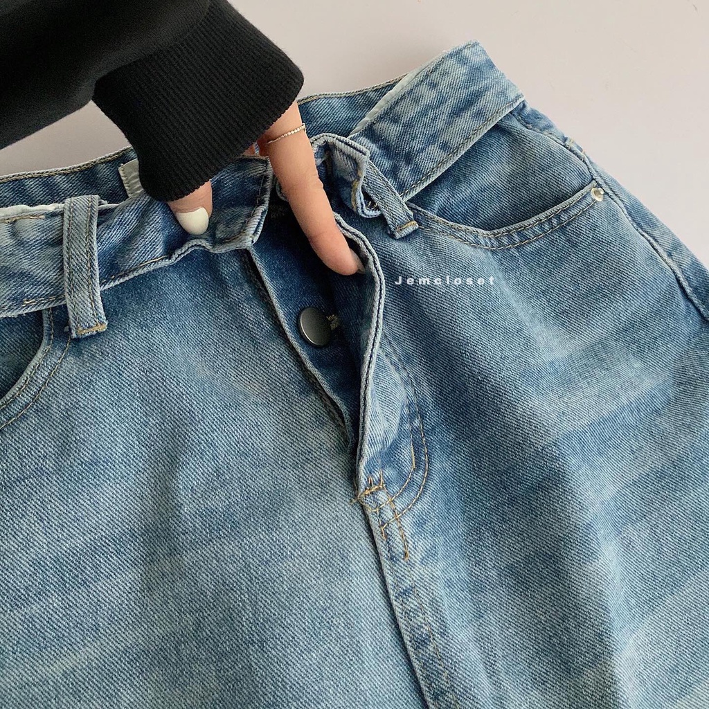 Quần Jean Dài Nữ Ống Suông Phong Cách Năng Động Dễ Phối Đồ MXA - 2694 JEM CLOSET